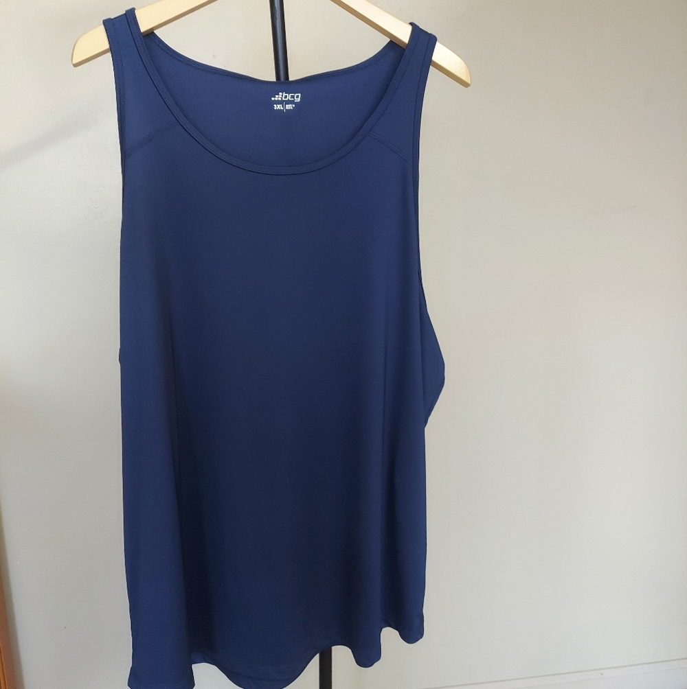 bcg 3x Navy Blue Tank Top  Women's Athletic Layering